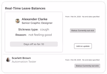 Real Time Leave Balance