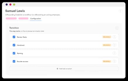 Offboarding for resignees