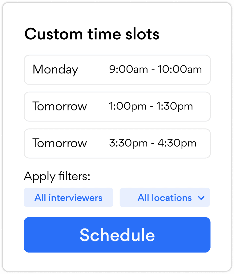 Flexible Time Slot Configuration