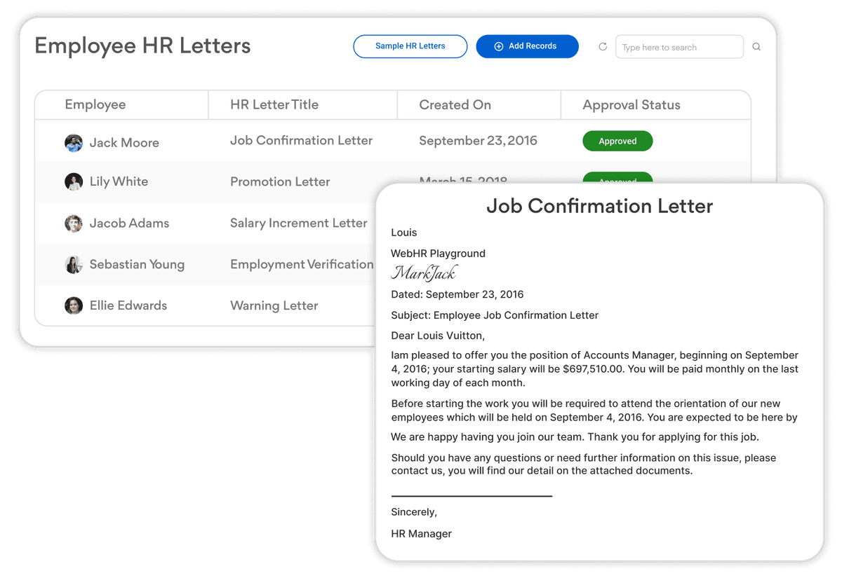 Share HR Letters with Confidence